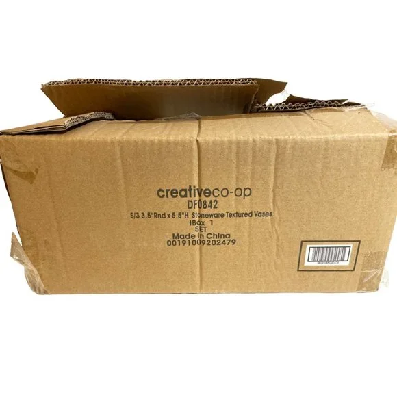 White Stoneware Vases Black Polka Dots Set of 3 Sizes New In Box Home Decor - Picture 6 of 6